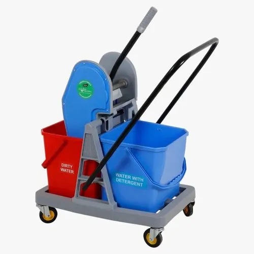 Cleaning and mopping trolley